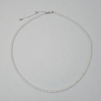 3-4mm Freshwater Cultured White Pearl Strand Necklace