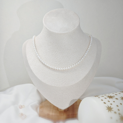 3-4mm Freshwater Cultured White Pearl Strand Necklace